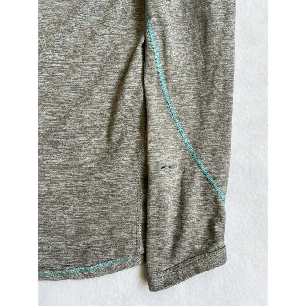 Nike Dri Fit Women's Gray Heathered Running Quarter Zip Pullover Size Large